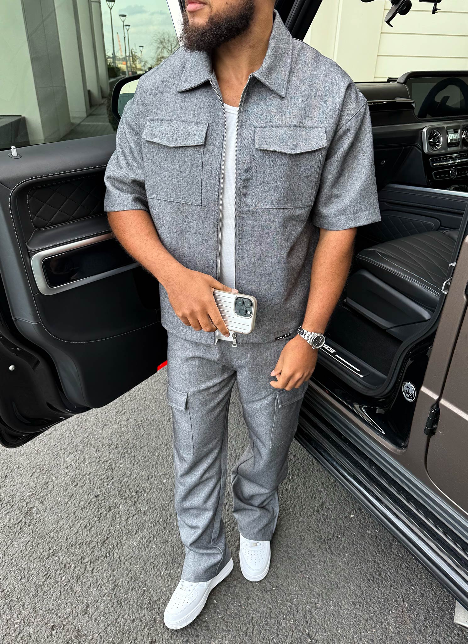 Tailored Militant Shirt - Grey - Image 9