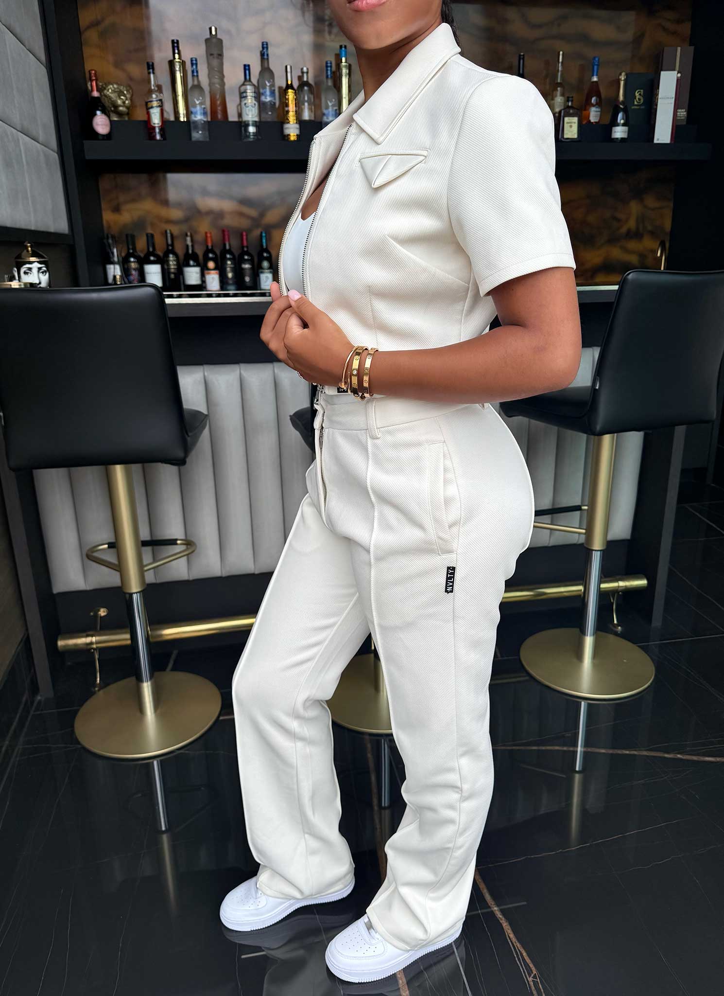 Twill Pleat Pants - Ivory - Image 7