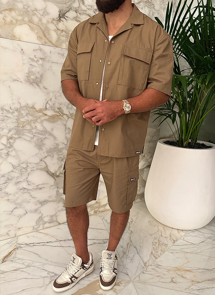 Vintage Cargo Shirt - Mocha - Image 10