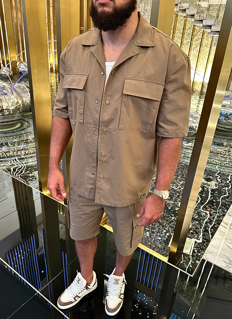 Vintage Cargo Shirt - Mocha - Image 5