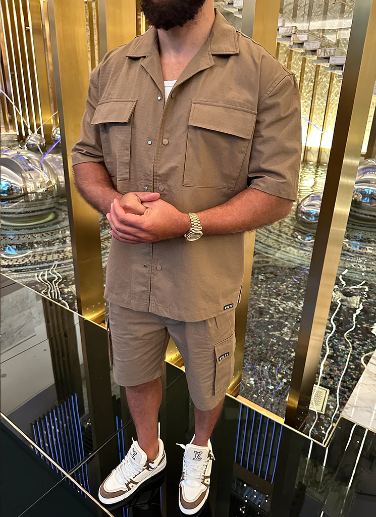 Vintage Cargo Shirt - Mocha - Image 7