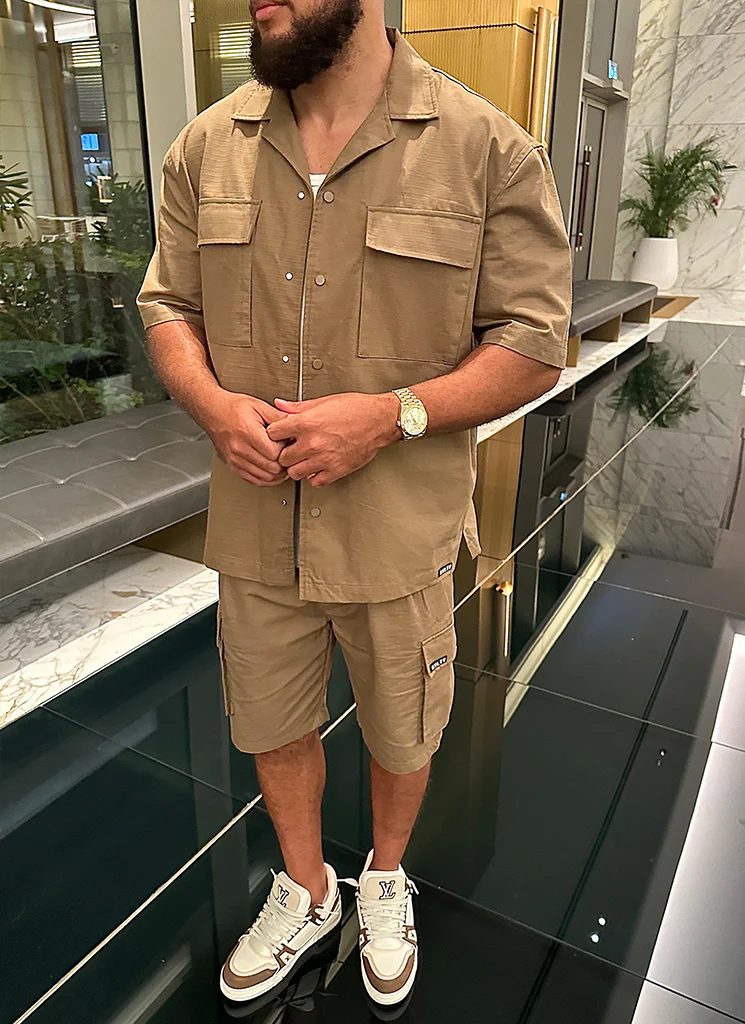 Vintage Cargo Shirt - Mocha - Image 9