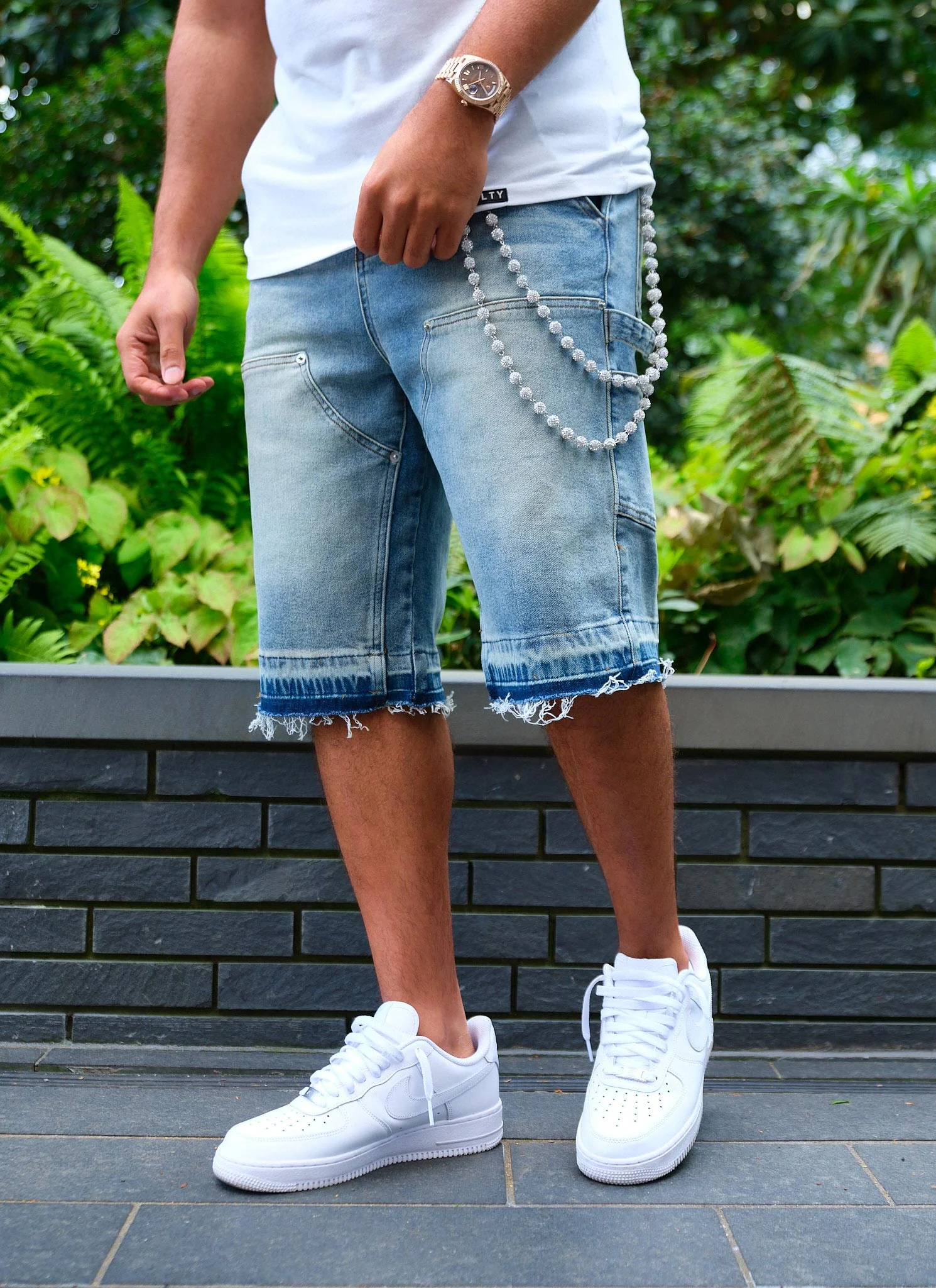 Vintage Carpenter Denim Shorts - Blue - Image 19