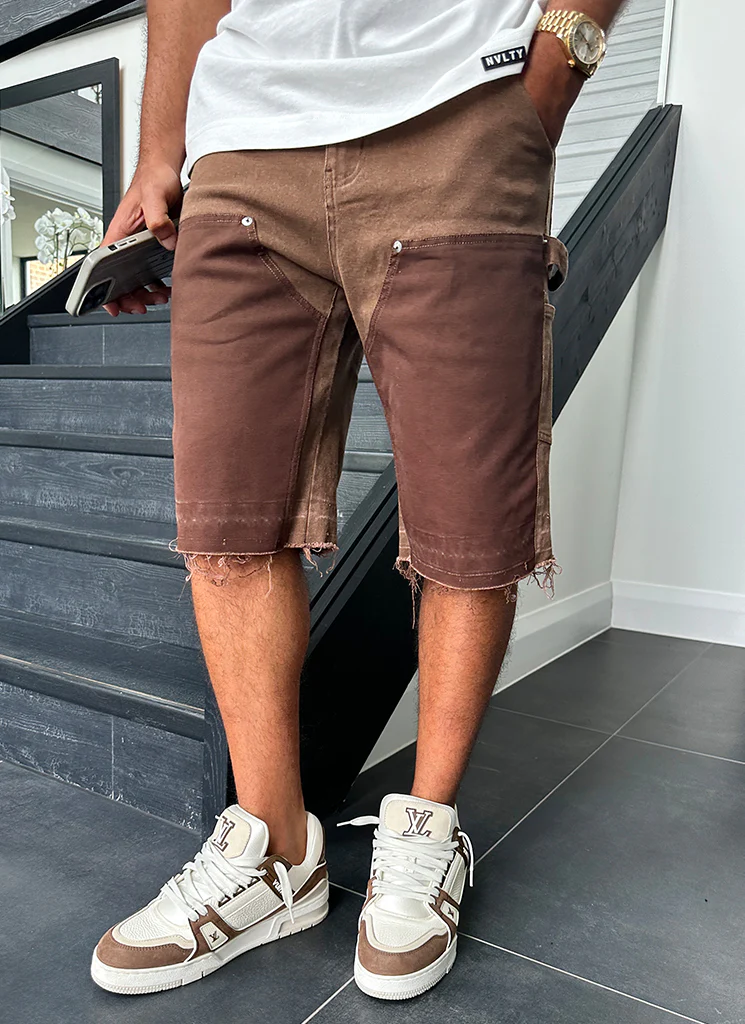 Vintage Carpenter Denim Shorts - Brown - Image 3