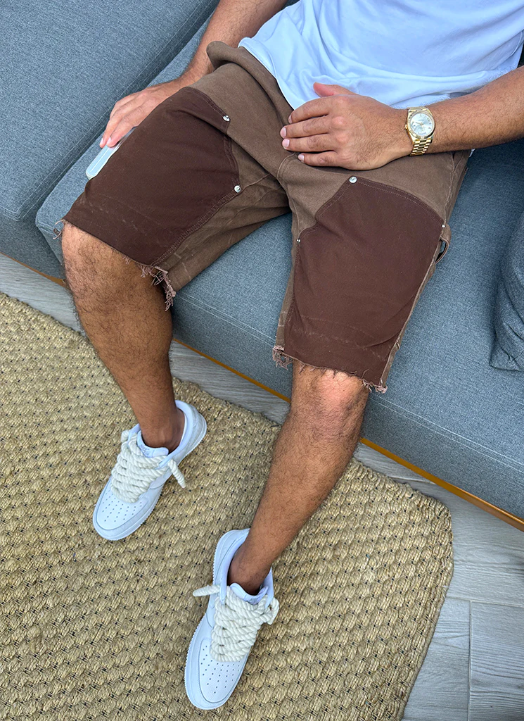 Vintage Carpenter Denim Shorts - Brown - Image 6