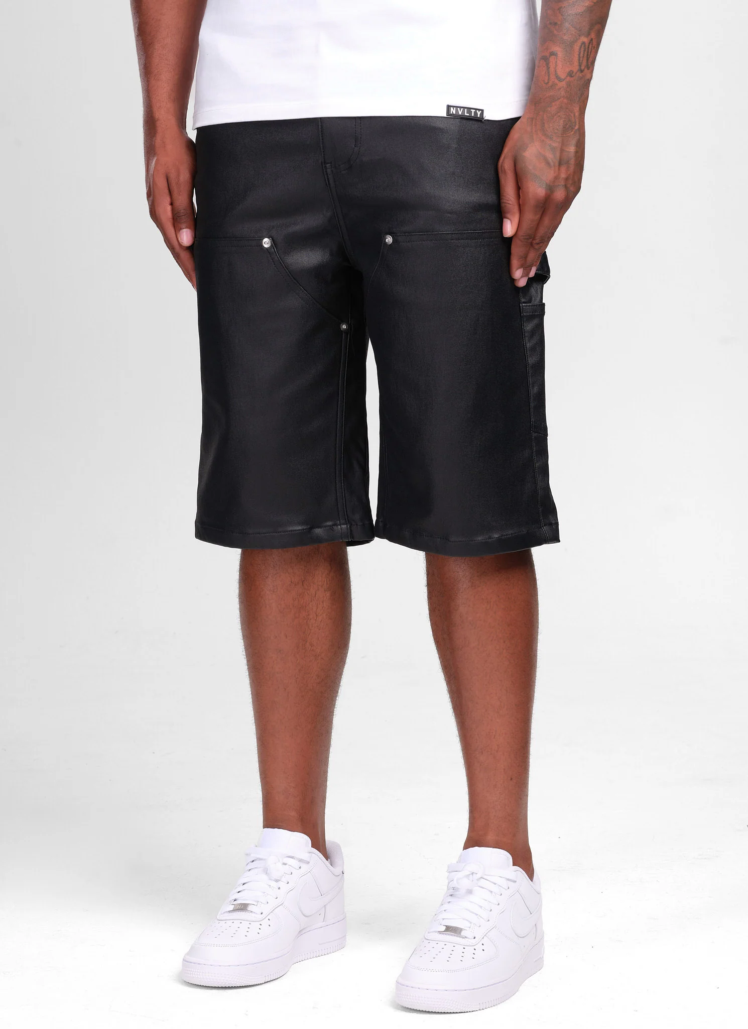 Vintage Carpenter Wax Shorts - Black - Image 2