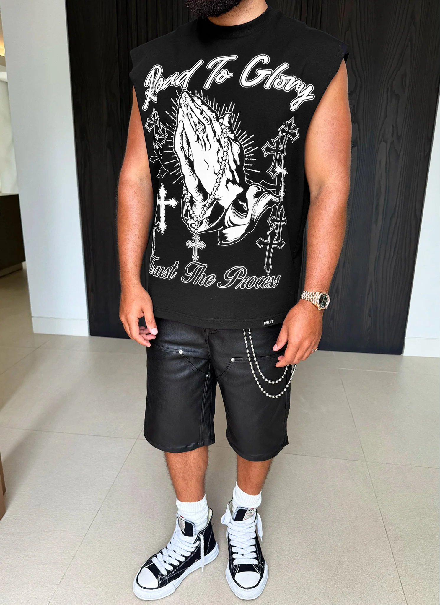 Vintage Carpenter Wax Shorts - Black - Image 3