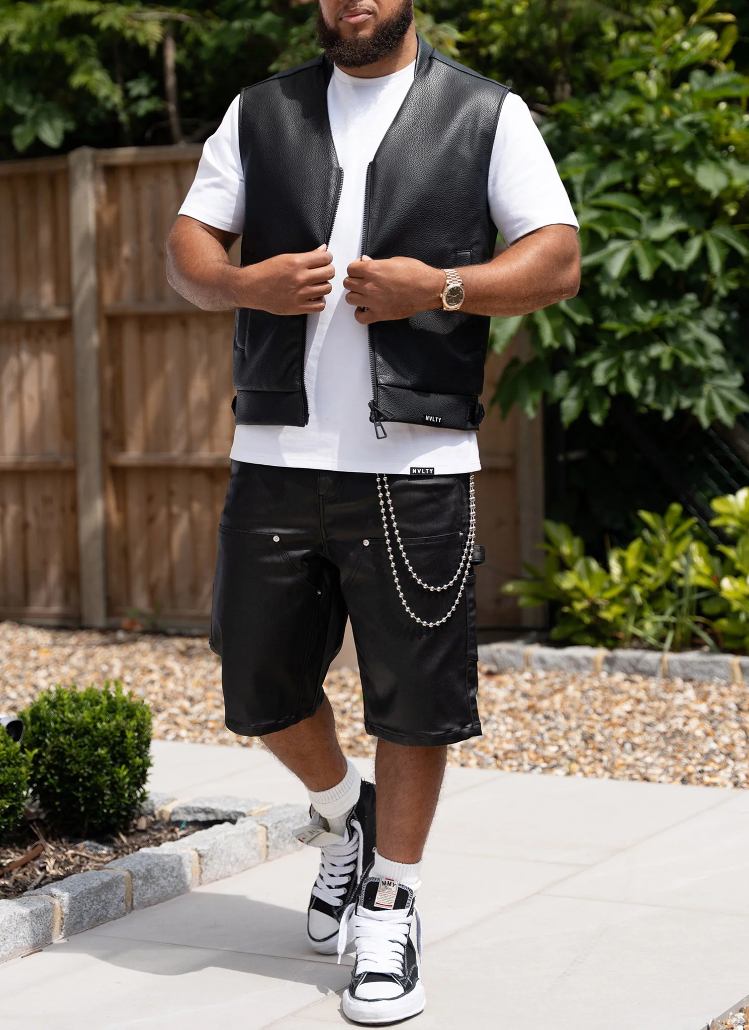Vintage Carpenter Wax Shorts - Black - Image 8