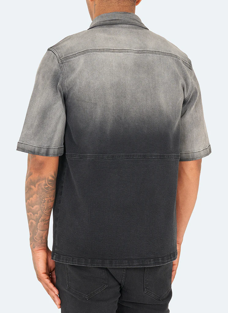 Vintage Deep Fade Denim Shirt - Black - Image 4