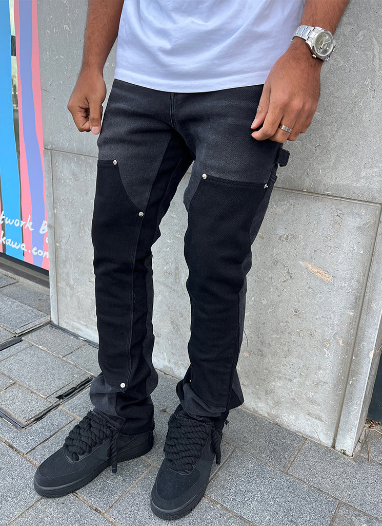 Vintage Flare Carpenter Jeans - Black - Image 8