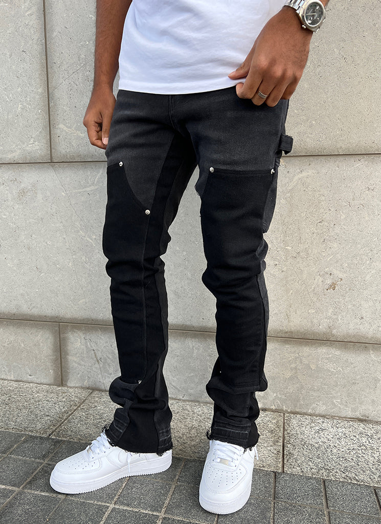 Vintage Flare Carpenter Jeans - Black - Image 9