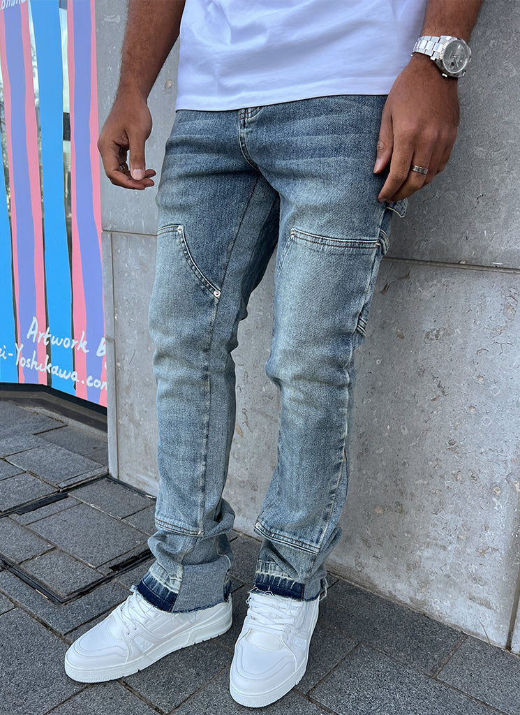 Vintage Flare Carpenter Jeans - Blue - Image 10