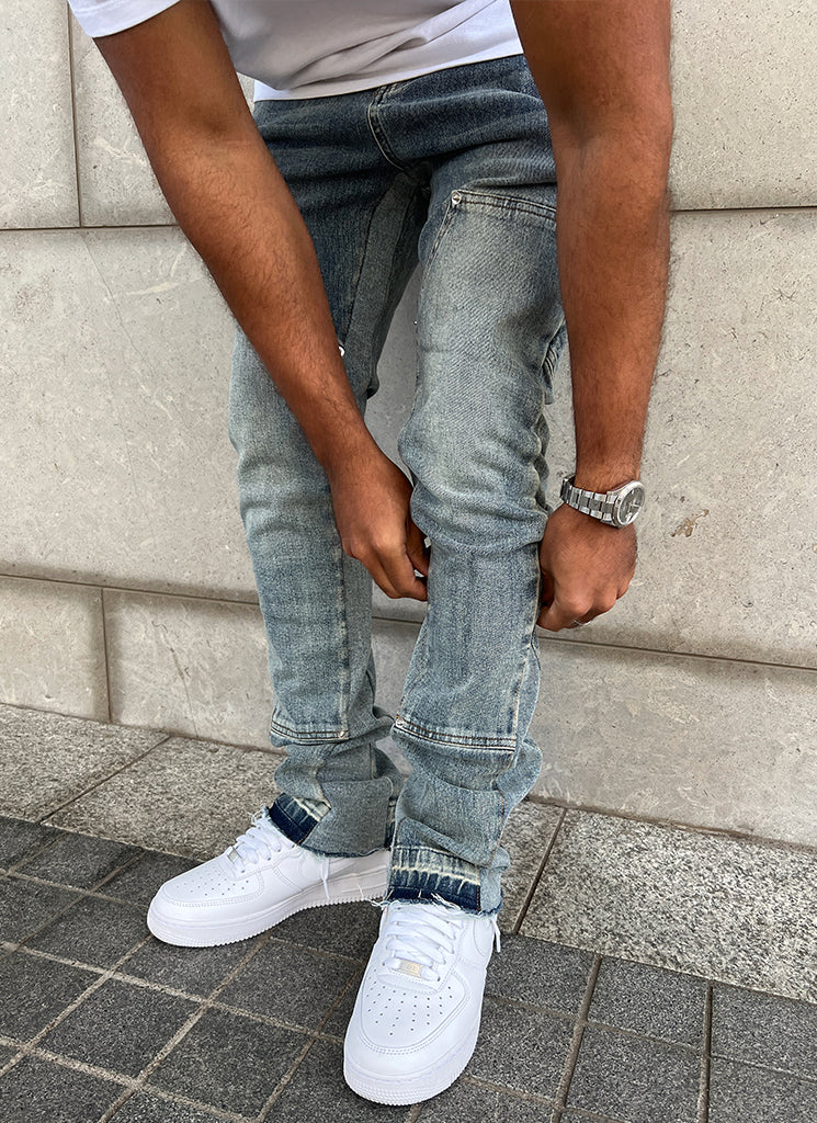Vintage Flare Carpenter Jeans - Blue - Image 12
