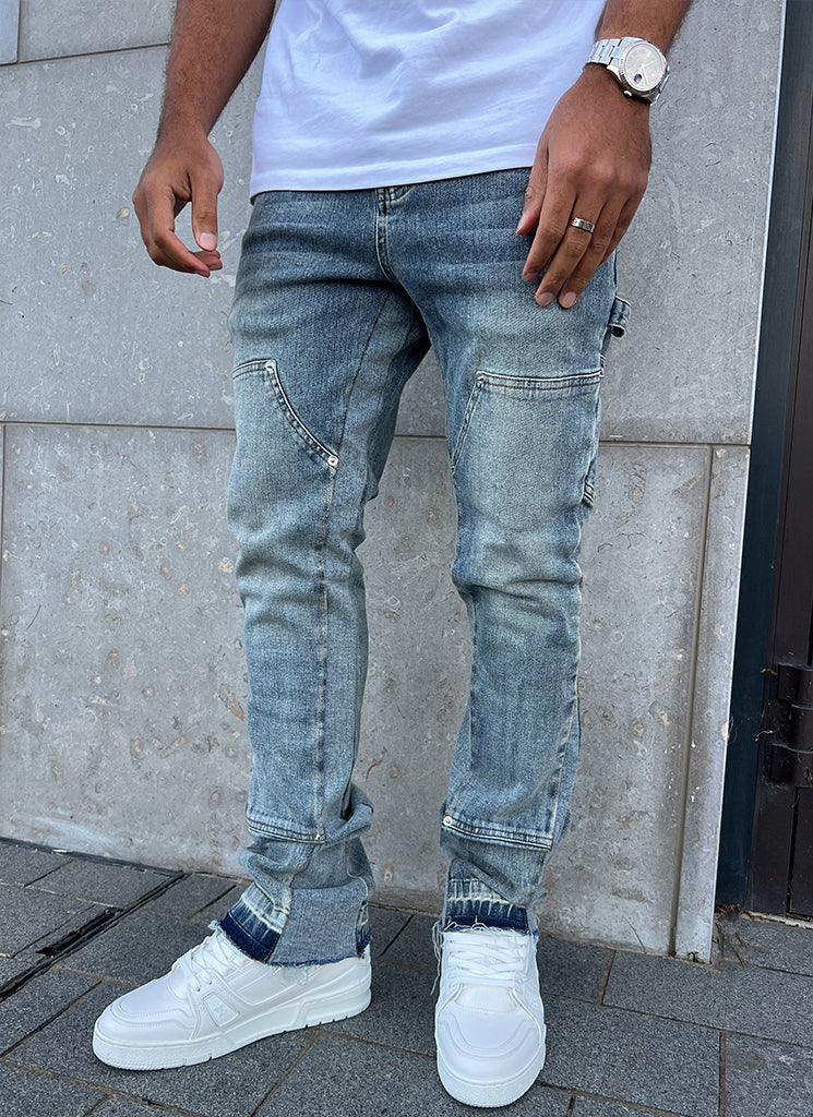 Vintage Flare Carpenter Jeans - Blue - Image 13