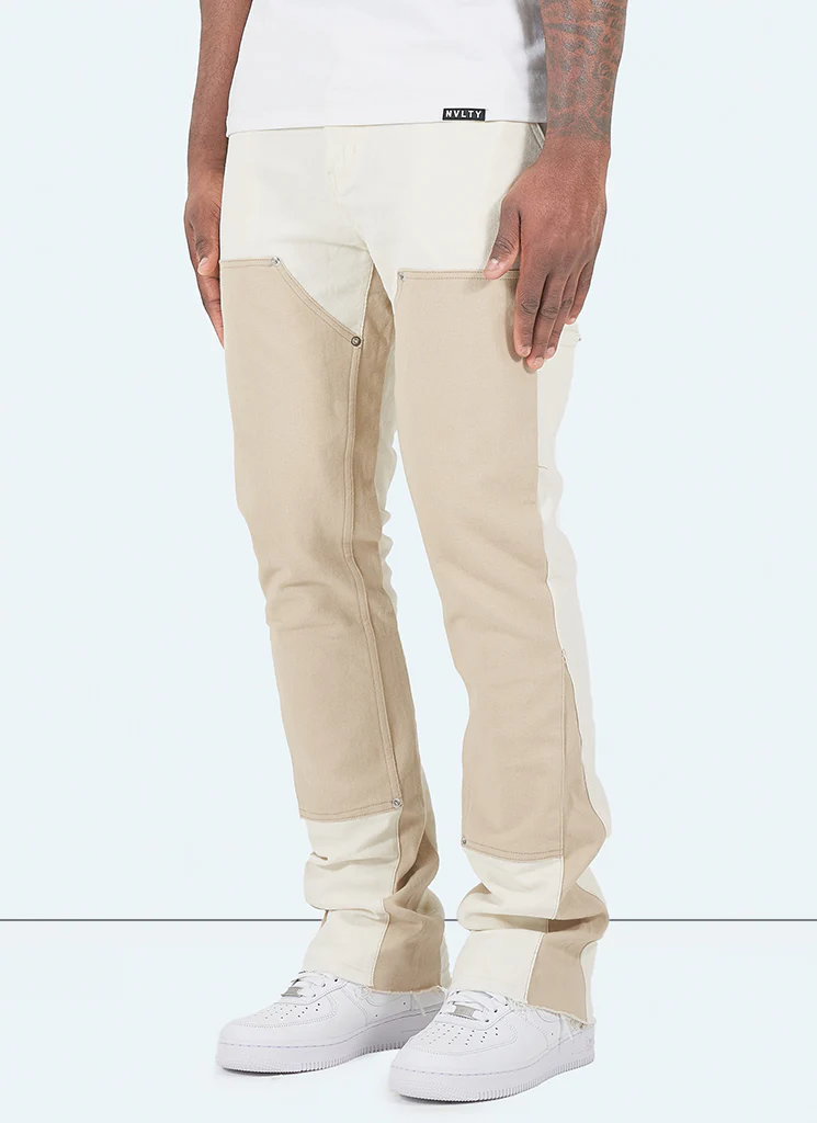 Vintage Flare Carpenter Jeans - Stone - Image 2