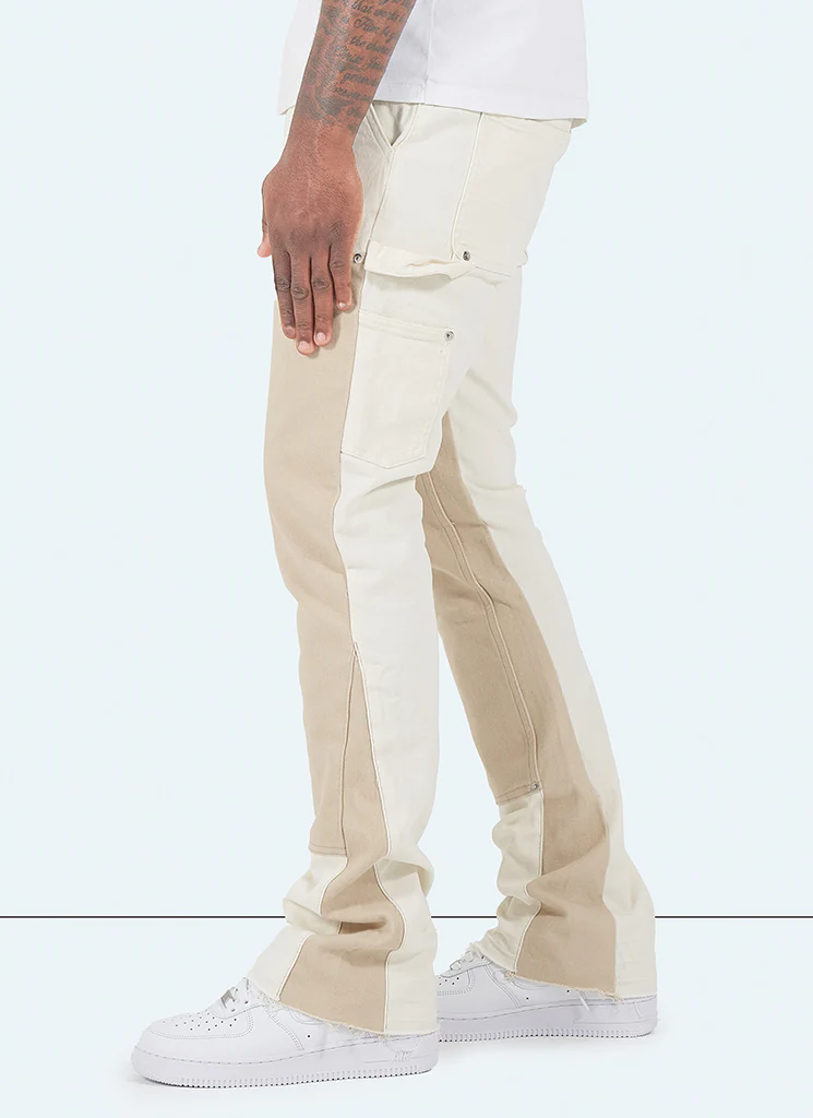Vintage Flare Carpenter Jeans - Stone - Image 5