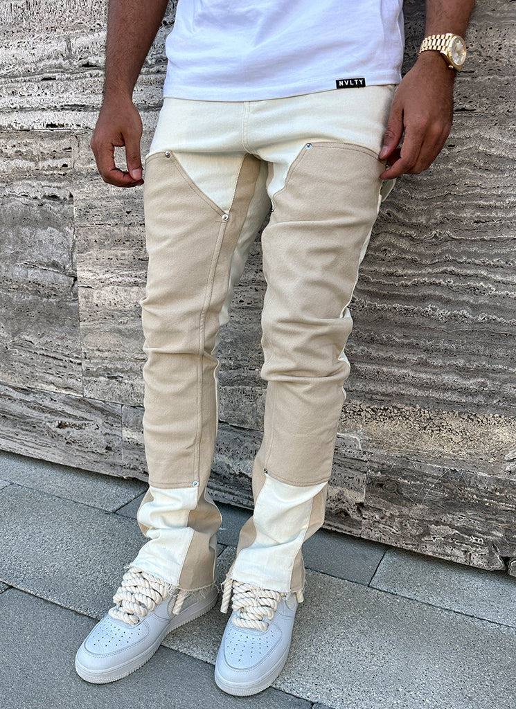 Vintage Flare Carpenter Jeans - Stone - Image 7