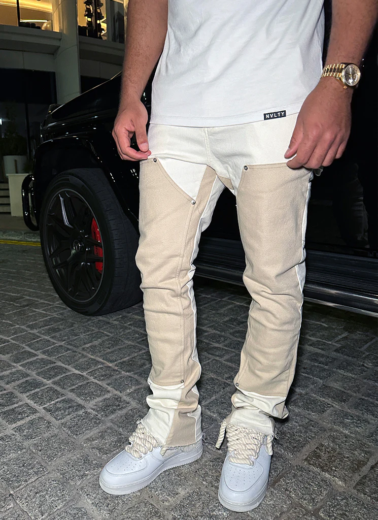 Vintage Flare Carpenter Jeans - Stone - Image 8