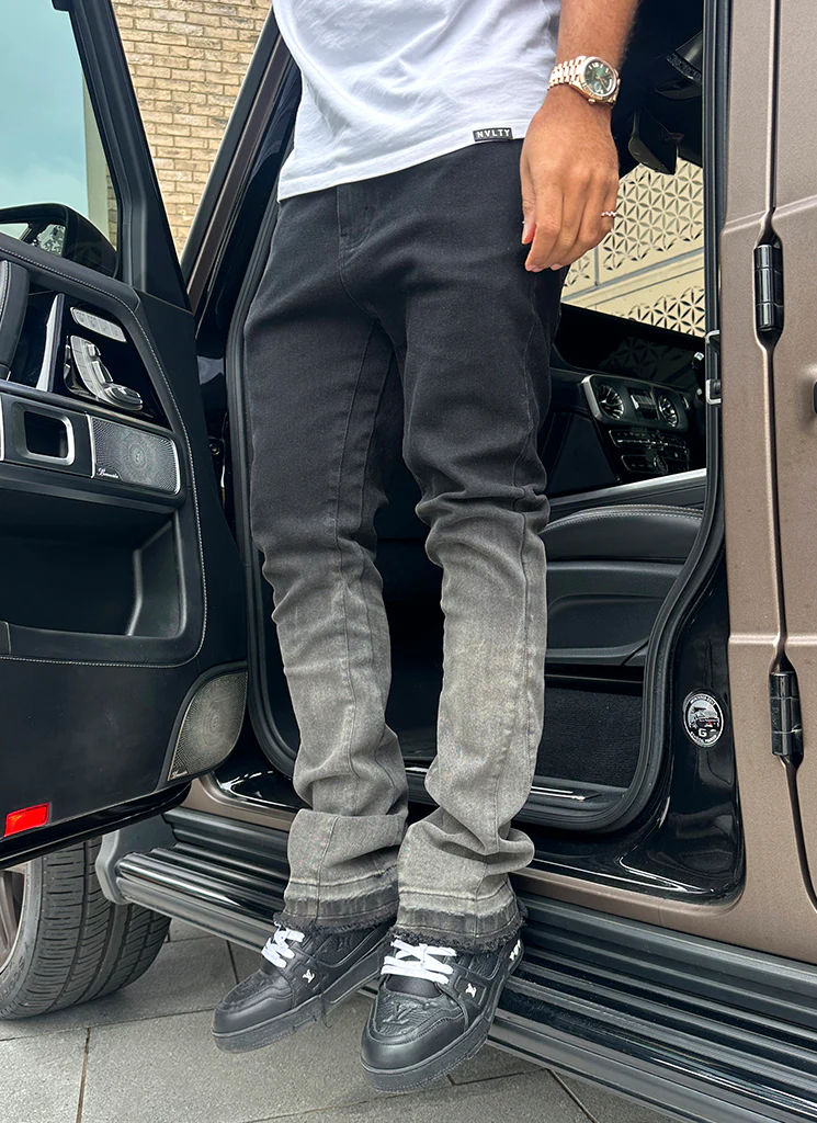Vintage Flare Deep Fade Jeans - Black - Image 12