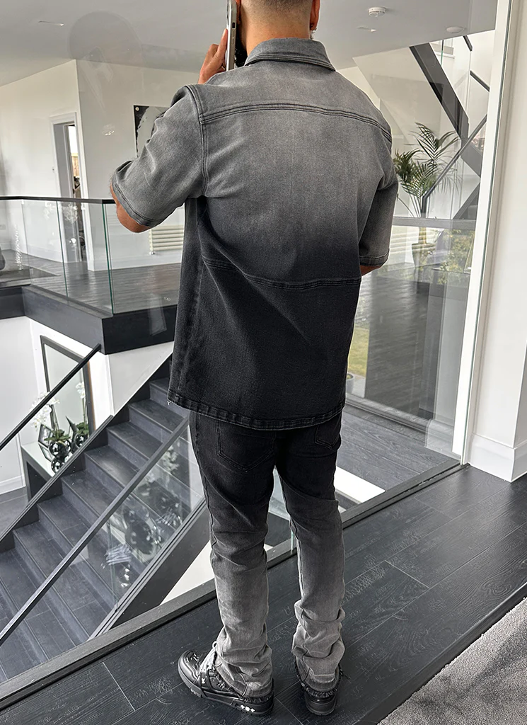 Vintage Flare Deep Fade Jeans - Black - Image 17
