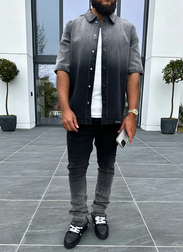 Vintage Flare Deep Fade Jeans - Black - Image 20