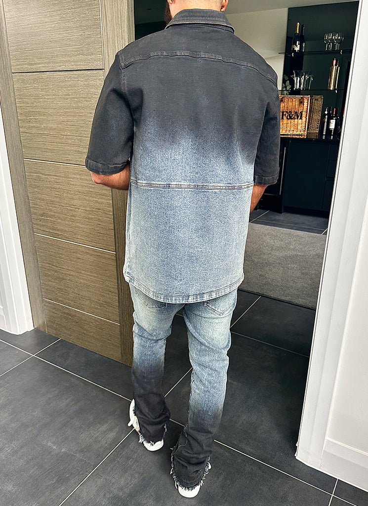 Vintage Flare Deep Fade Jeans - Blue - Image 11