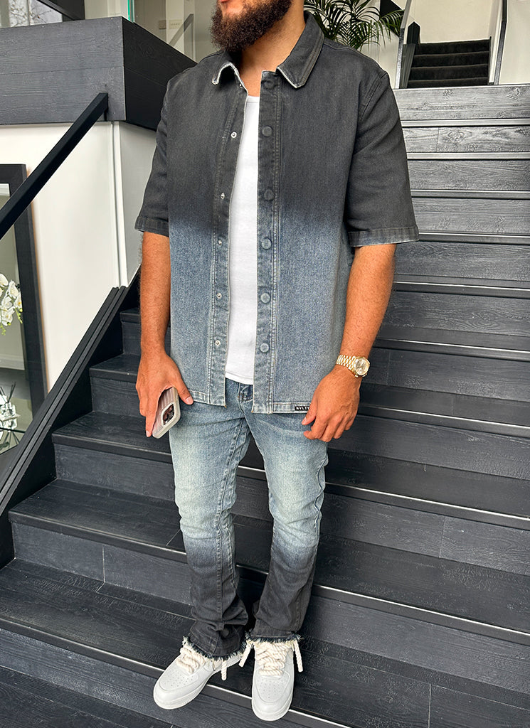 Vintage Flare Deep Fade Jeans - Blue - Image 13