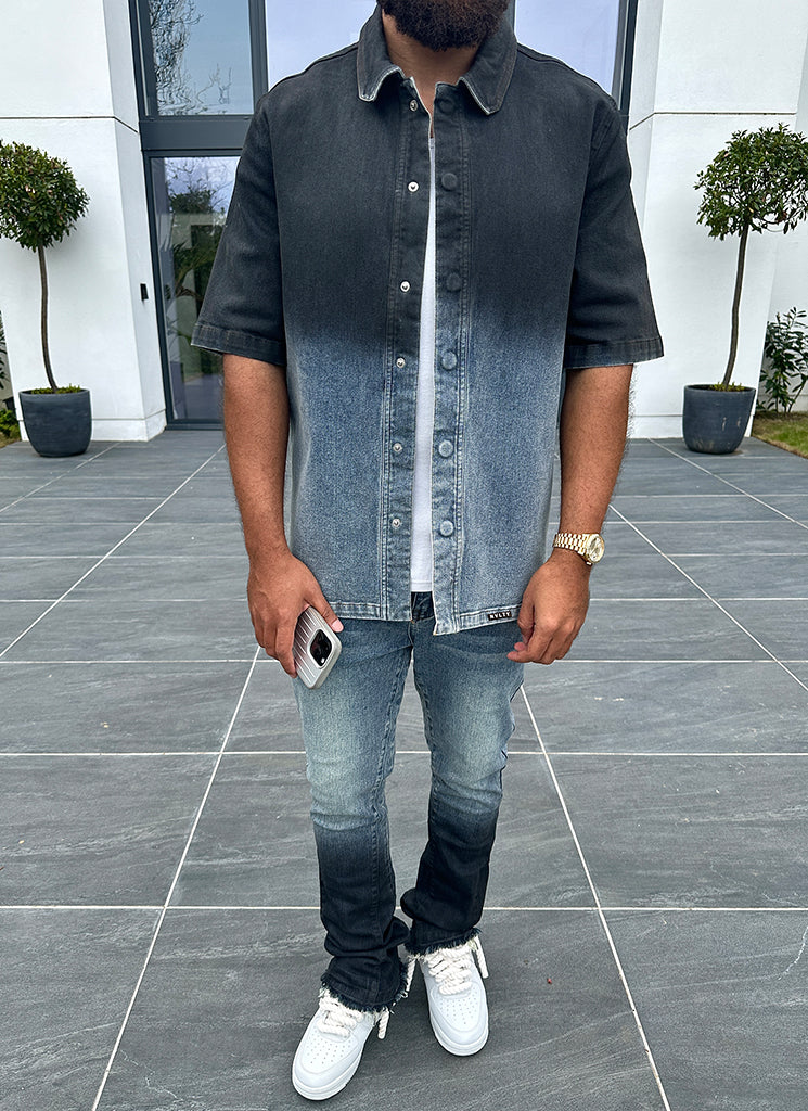Vintage Flare Deep Fade Jeans - Blue - Image 15