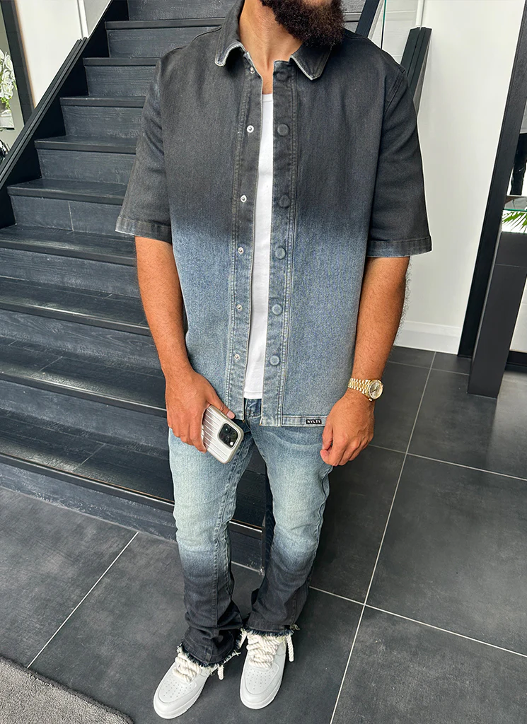 Vintage Flare Deep Fade Jeans - Blue - Image 18