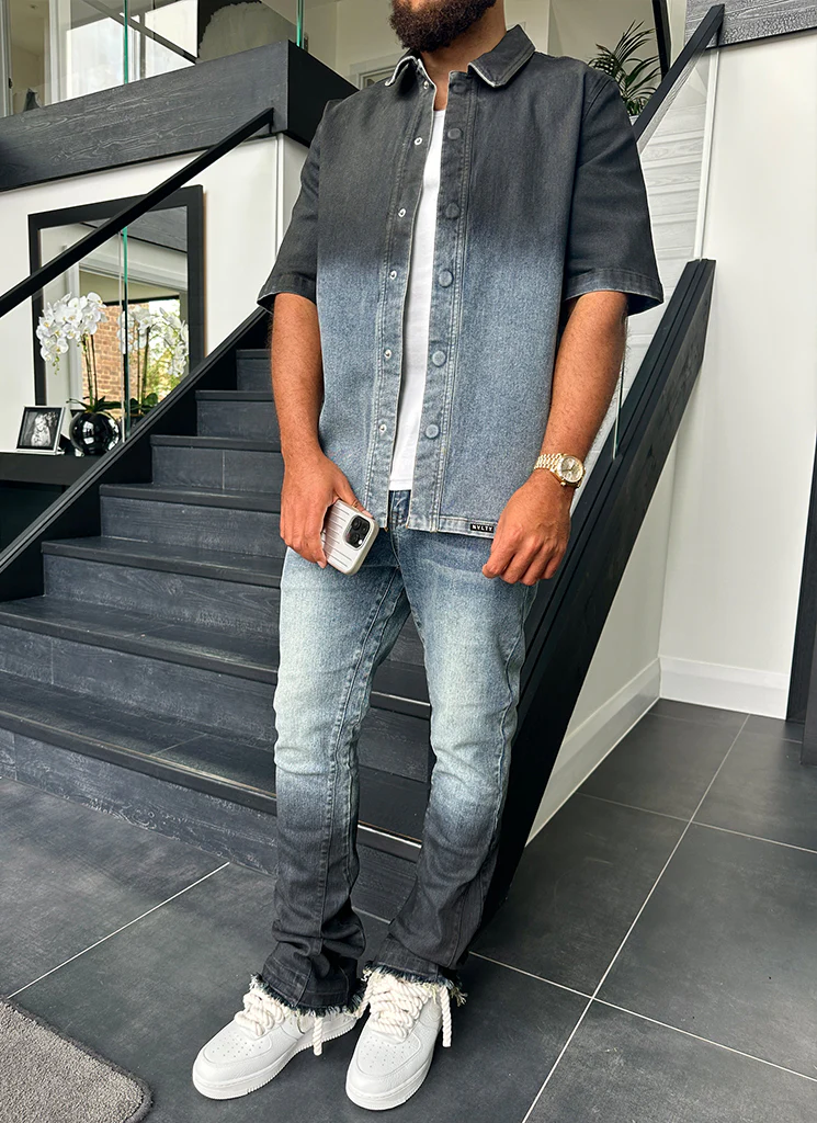 Vintage Flare Deep Fade Jeans - Blue - Image 19