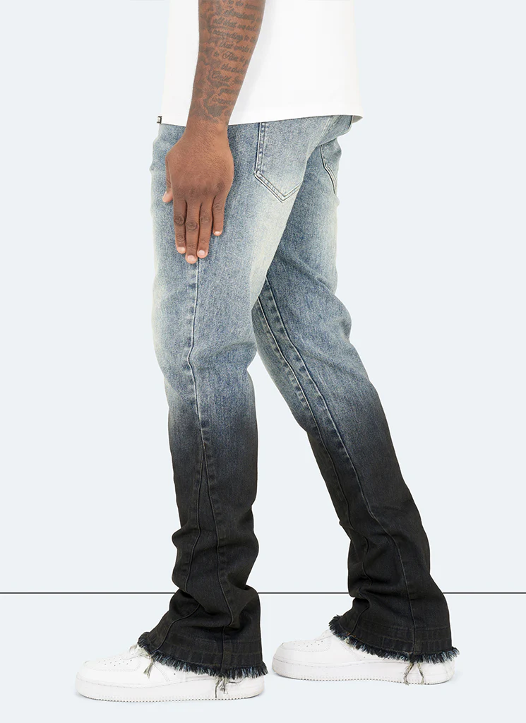 Vintage Flare Deep Fade Jeans - Blue - Image 6