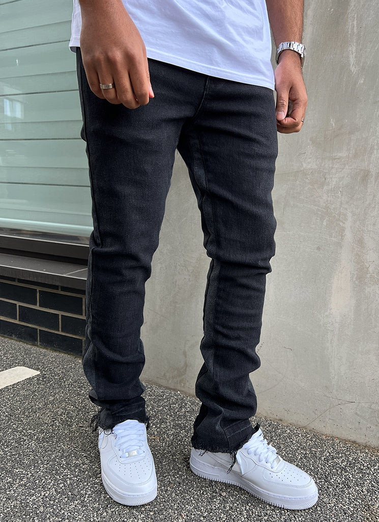 Vintage Flare Jeans - Black - Image 13
