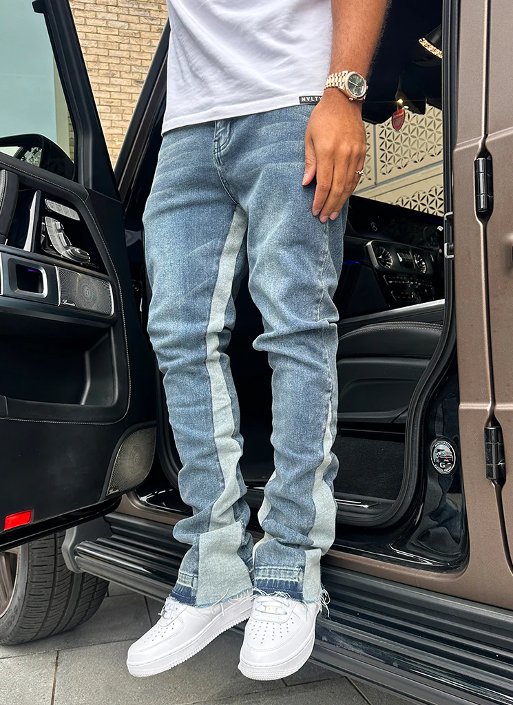 Vintage Flare Jeans - Blue - Image 3