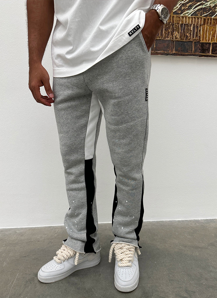 Vintage Flare Paint Joggers - Grey - Image 10