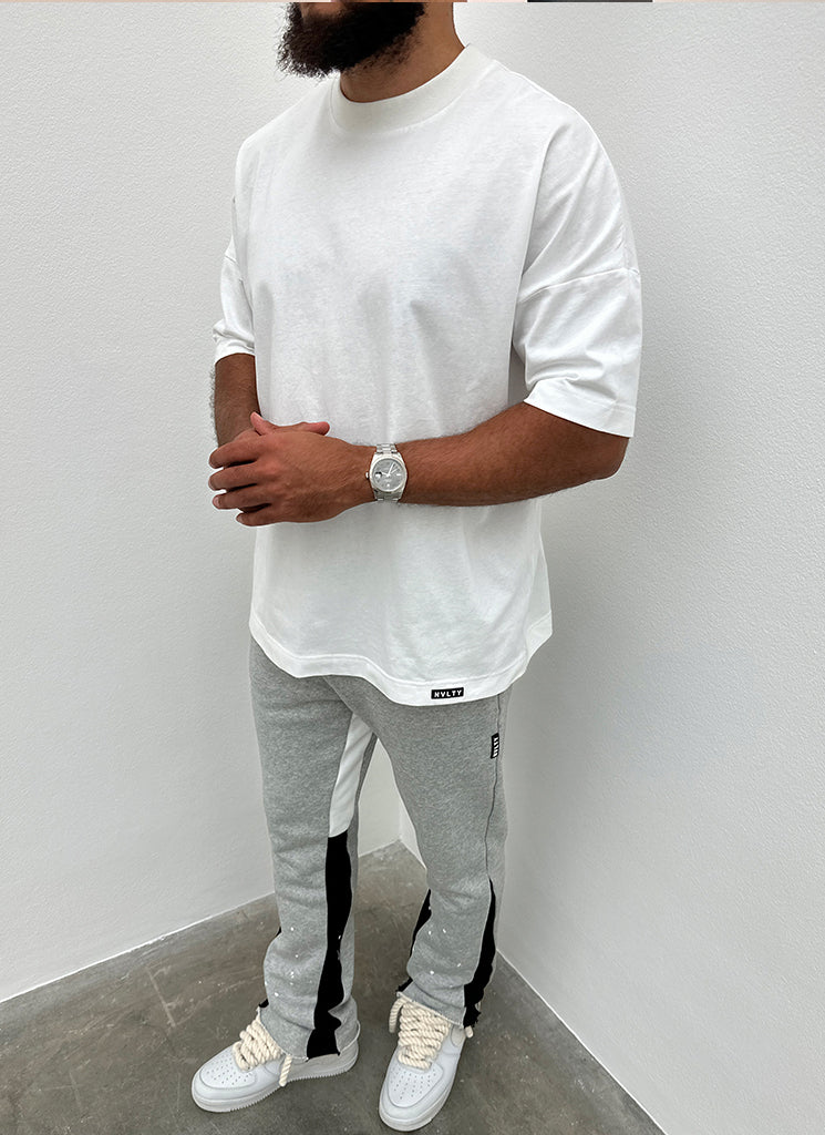 Vintage Flare Paint Joggers - Grey - Image 7