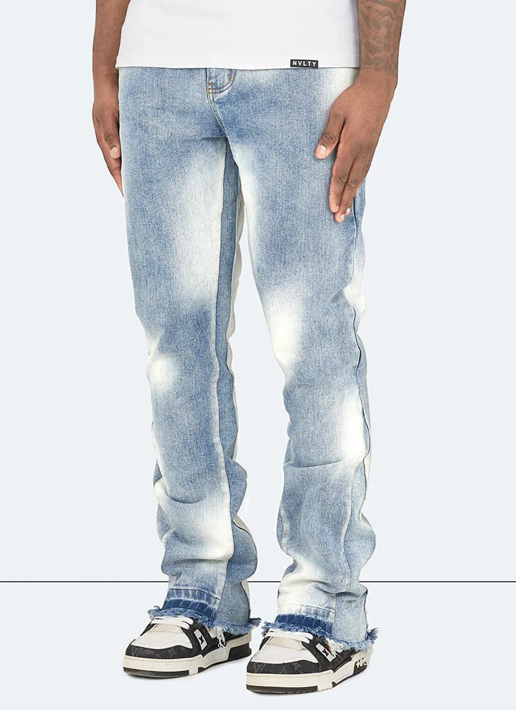 Vintage Flare Sunfaded Jeans - Blue - Image 2
