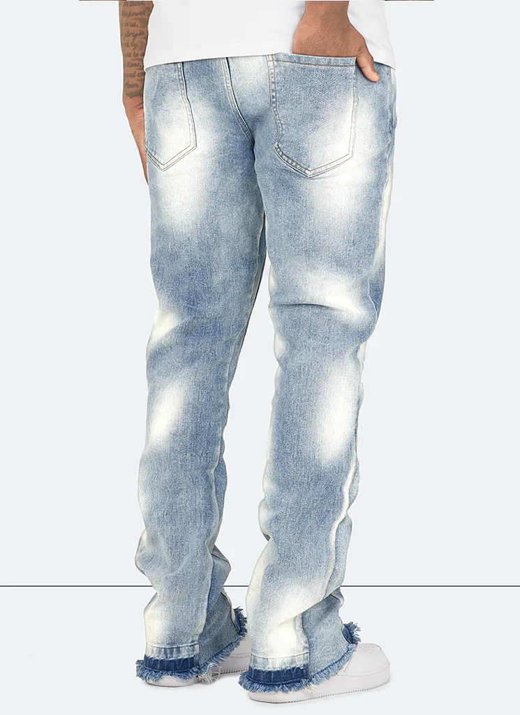 Vintage Flare Sunfaded Jeans - Blue - Image 6