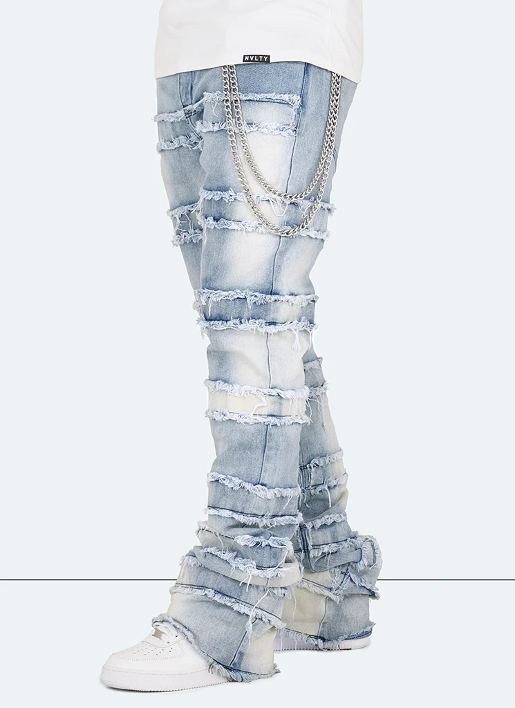 Vintage Flare Thread Jeans - Blue - Image 10