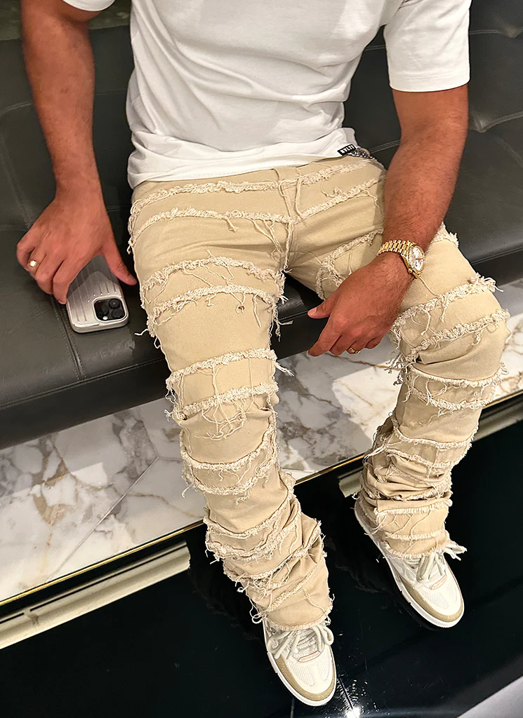 Vintage Flare Thread Jeans - Stone - Image 15