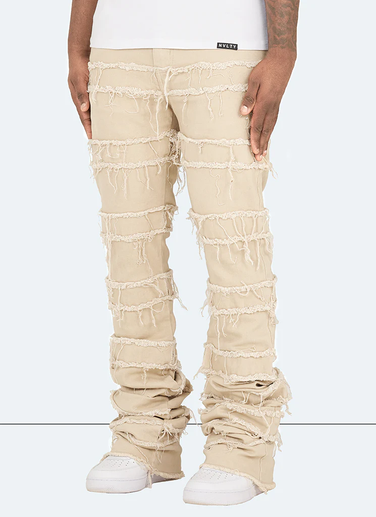 Vintage Flare Thread Jeans - Stone - Image 2