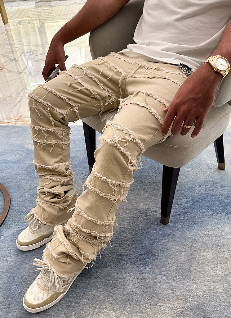 Vintage Flare Thread Jeans - Stone - Image 8