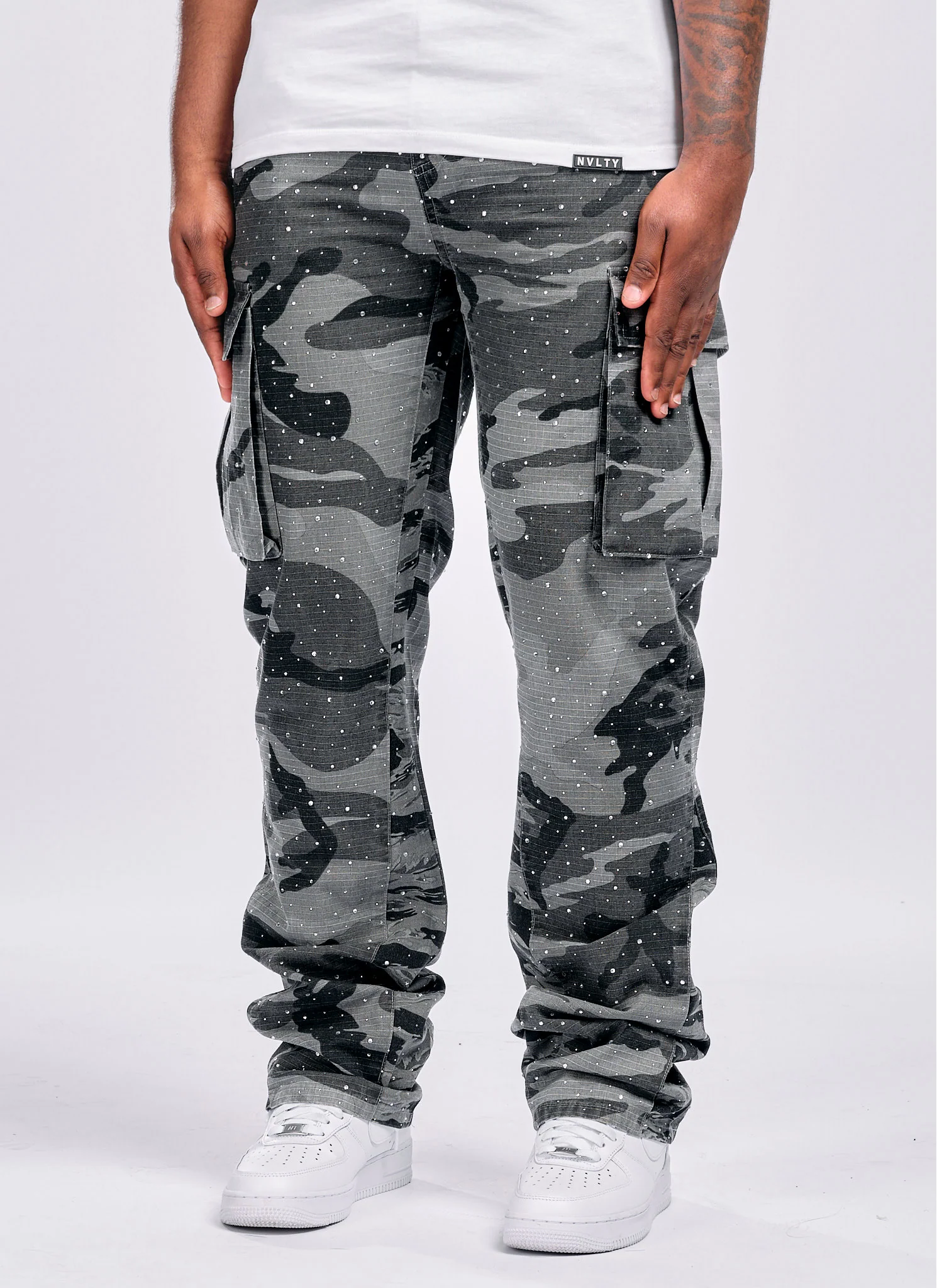 Vintage Flare VVS Cargos - Black Camo - Image 3