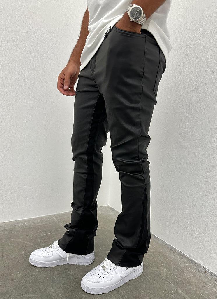 Vintage Flare Wax Jeans - Black - Image 8