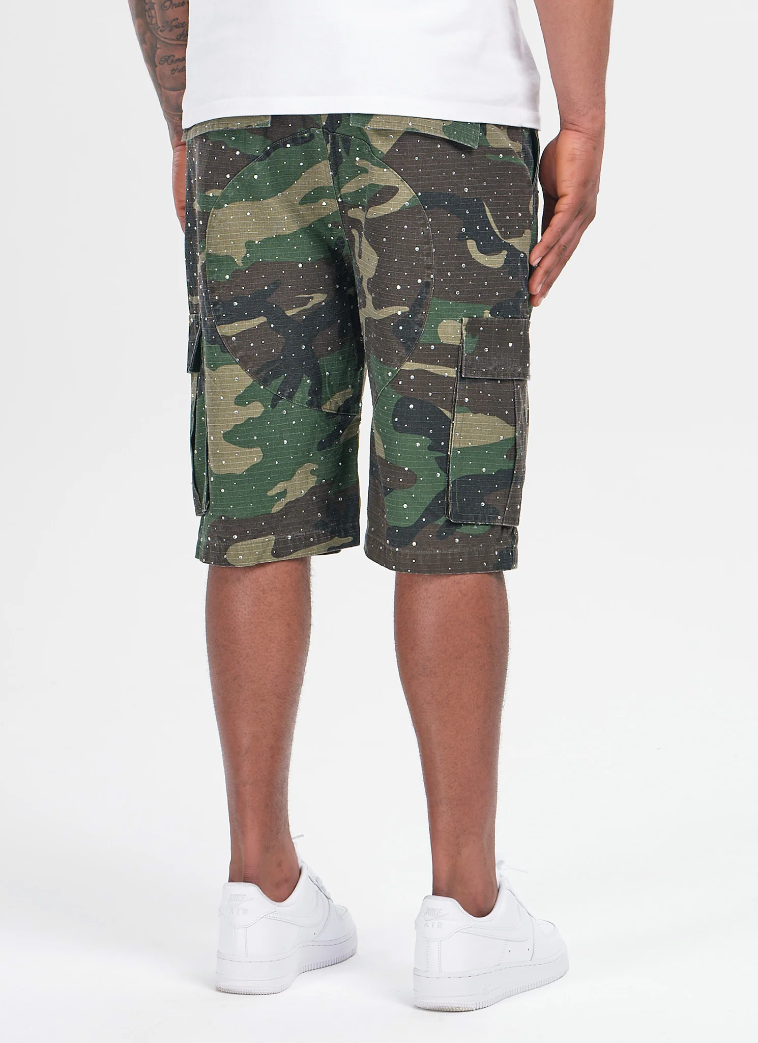 Vintage Flooded VVS Cargo Shorts - Camo - Image 5