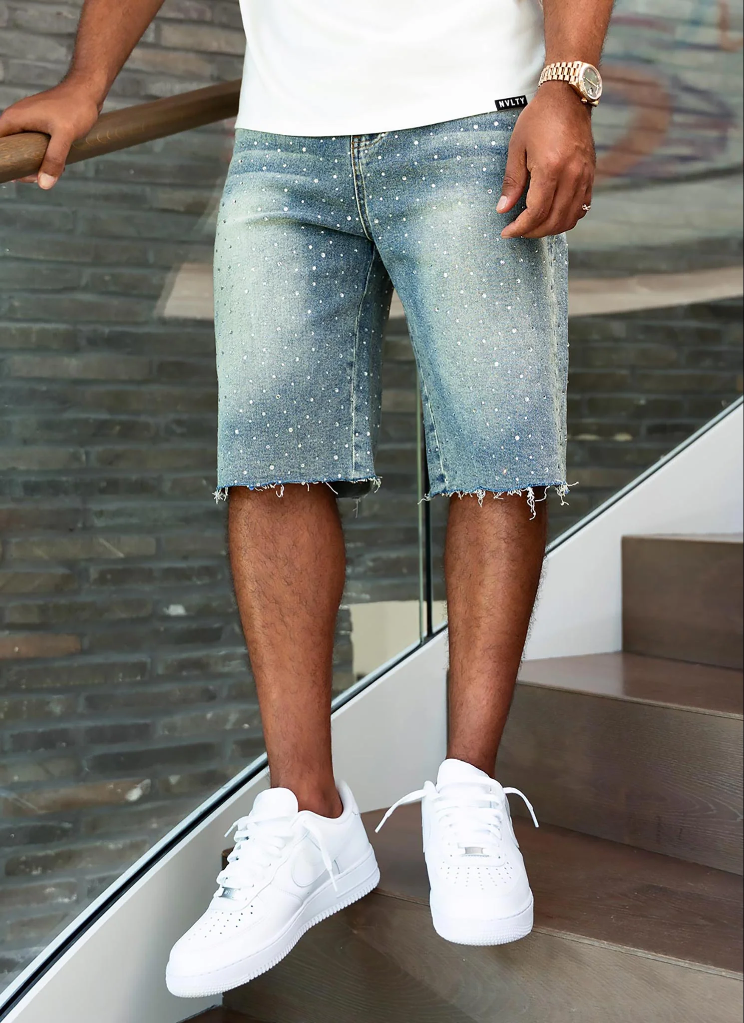 Vintage Flooded VVS Denim Shorts - Blue - Image 11