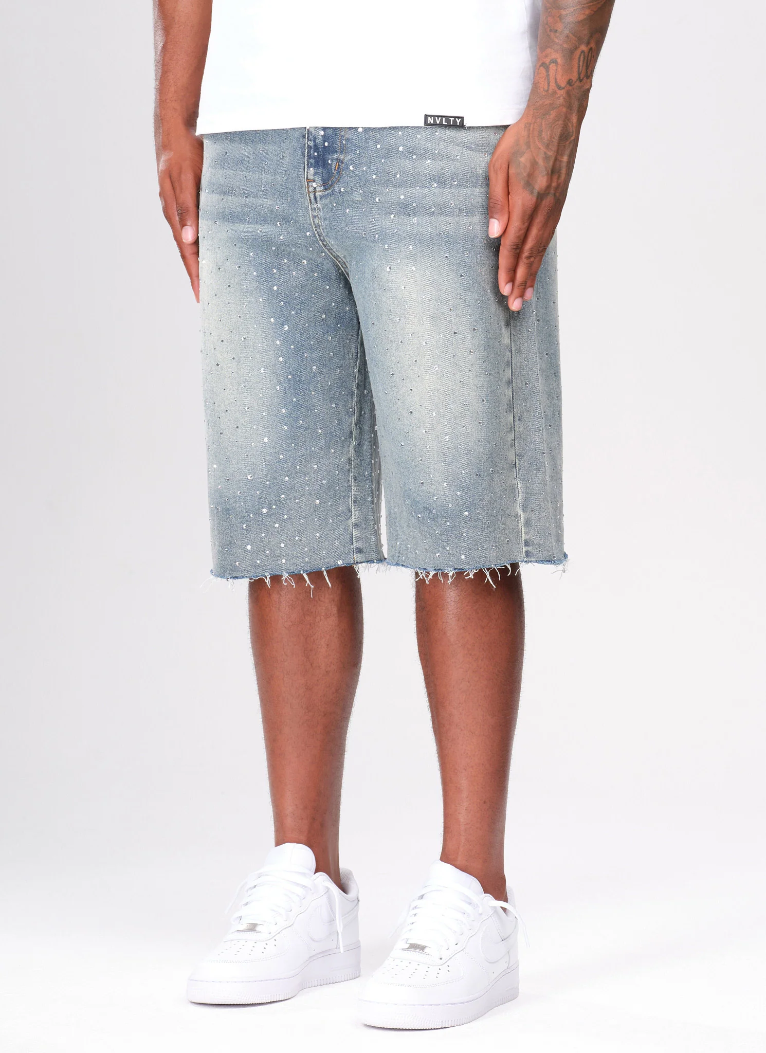 Vintage Flooded VVS Denim Shorts - Blue - Image 4