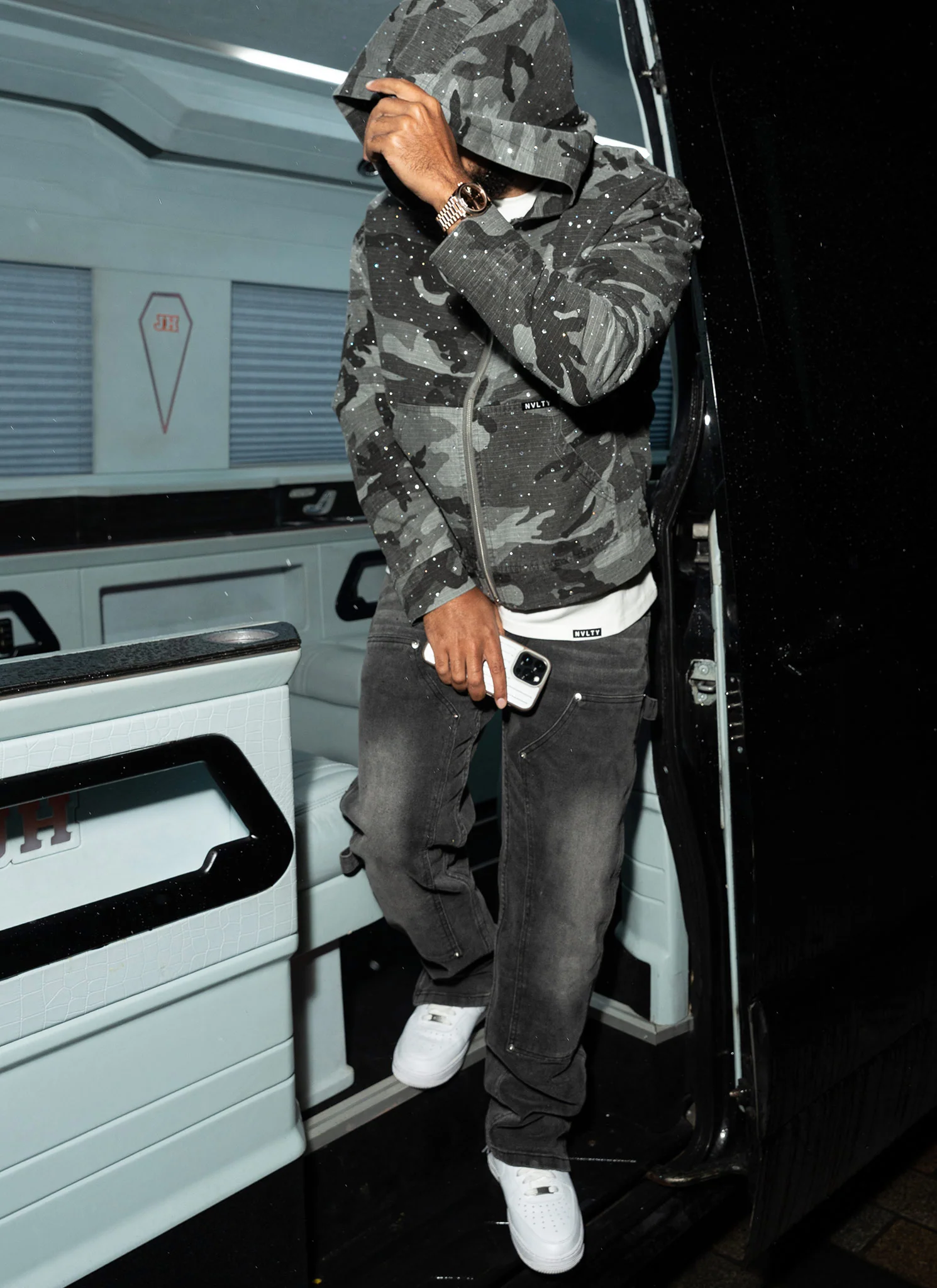 Vintage Flooded VVS Jacket - Black Camo - Image 7