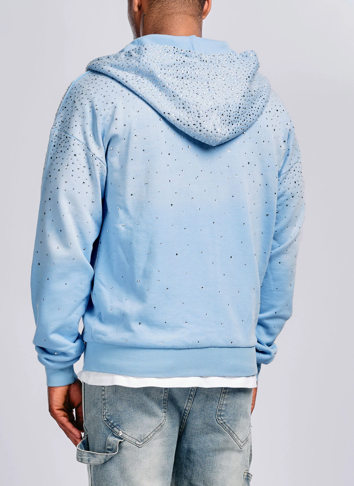 Vintage Flooded VVS Zip Hoodie - Baby Blue - Image 5