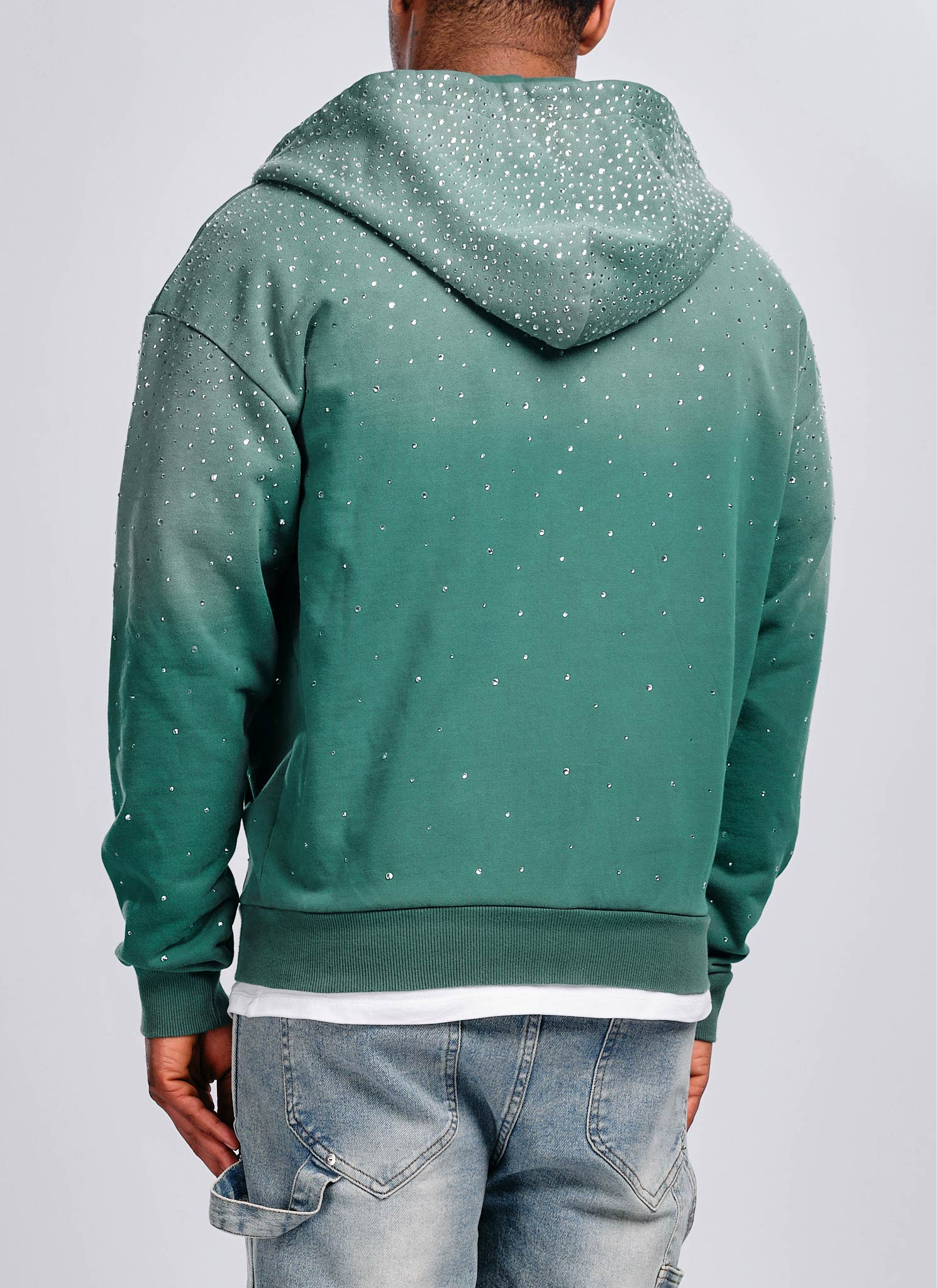 Vintage Flooded VVS Zip Hoodie - Green - Image 5