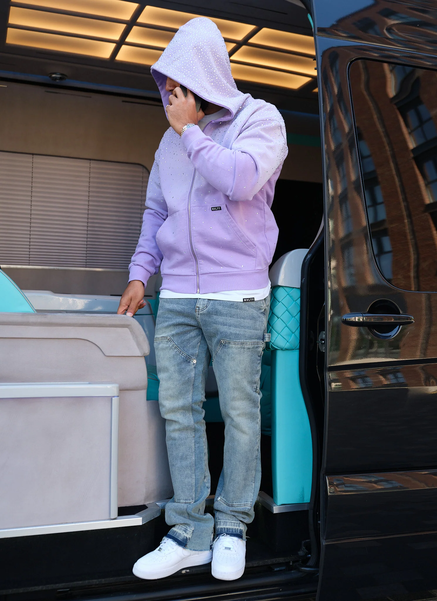 Vintage Flooded VVS Zip Hoodie - Purple - Image 7